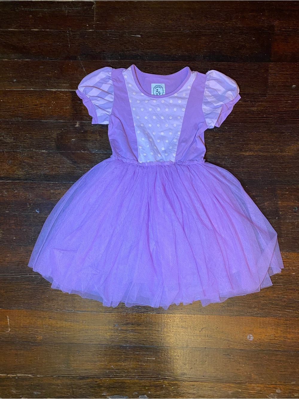 EUC Taylor Joelle Rapunzel Cotton Purple Tulle Princess Kids Costume Dress